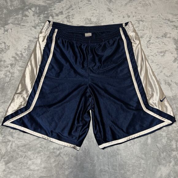 Nike Other - Vintage Nike Shorts Men XL Navy Dazzle Shiny Baggy Gym Basketball Hoops Y2K